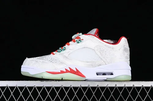 All categories Air Jordan Jordan series basketball shoes Air Jordan 5 Air Jordan 5 Low AJ5 Joe 5 white jade silk low-top basketball shoes DM4640-666